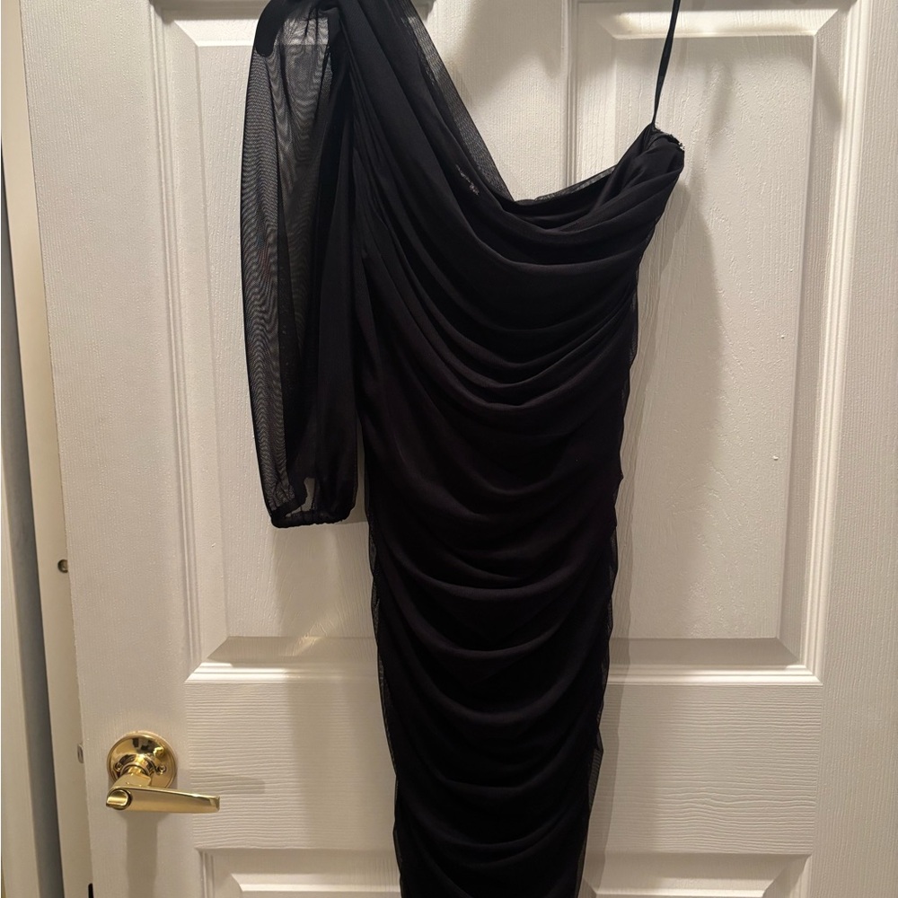 BCBGeneration Black One-Shoulder Bodycon Dress Cocktail